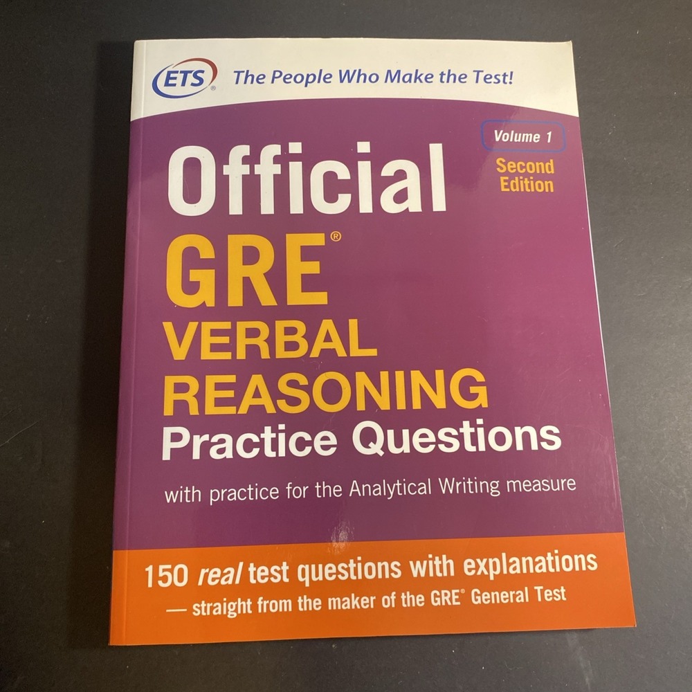 Official GRE Verbal Reasoning Practice Questions, Second Edition, Volume  - GOOD
